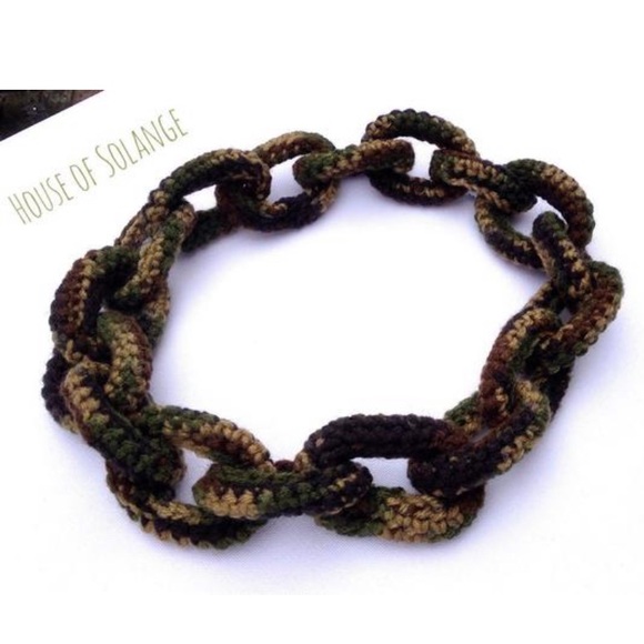 💀 Camouflage Crochet Chain Necklace - Picture 4 of 6